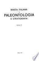 Rivista Italiana Di Paleontologia E Stratigrafia
