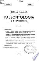 Rivista Italiana Di Paleontologia E Stratigrafia