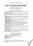 Rivista italiana di scienze naturali e Bollettino del naturalista collettore allevatore coltivatore