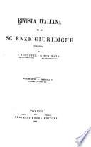 Rivista italiana per le scienze giuridiche ...