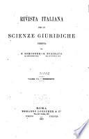 Rivista italiana per le scienze giuridiche