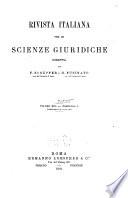 Rivista italiana per le scienze giuridiche