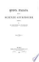 Rivista italiana per le scienze giuridiche ...