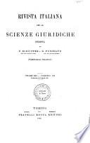 Rivista italiana per le scienze giuridiche