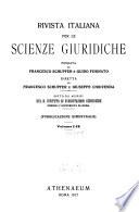 Rivista italiana per le scienze giuridiche