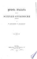 Rivista italiana per le scienze giuridiche ...