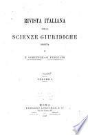 Rivista italiana per le scienze giuridiche