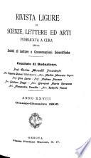 Rivista ligure di scienze, lettere ed arti