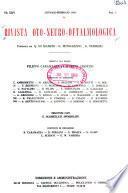 Rivista oto-neuro-oftalmologica ... periodico bimestrale della Società italiana oto-neuro-oftalmologica