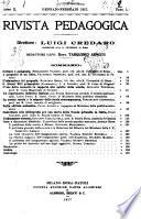 Rivista pedagogica pubblicazione mensile dell'Associazione nazionale per gli studi pedagogici