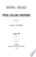 Rivista penale di dottrina, legislazione e giurisprudenza