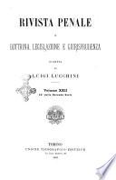 Rivista penale di dottrina, legislazione e giurisprudenza