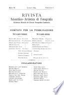 Rivista scientifico artistica di fotografia bollettino del Circolo fotografico lombardo