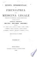 Rivista sperimentale di freniatria e di medicina legale, in relazione con l'antropologia e le scienze giuridiche e sociali