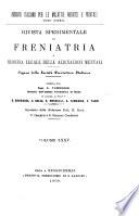 Rivista sperimentale di freniatria e medicina legale delle alienazioni mentali