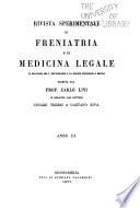 Rivista sperimentale di freniatria e medicina legale delle alienazioni mentali ...