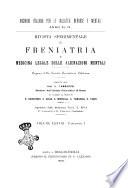 Rivista sperimentale di freniatria e medicina legale delle alienazioni mentali organo della Società freniatrica italiana