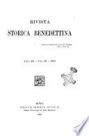 Rivista storica benedettina pubblicazione illustrata di storia e letteratura monastica