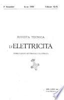 Rivista tecnica dell'elettricità pubblicazione settimanale illustrata