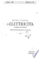 Rivista tecnica dell'elettricità pubblicazione settimanale illustrata