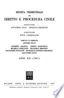 Rivista trimestrale di diritto e procedura civile