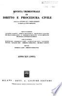 Rivista trimestrale di diritto e procedura civile