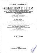 Rivista universale di giurisprudenza e dottrina, in materia civile, commerciale, penale ed amministrativa