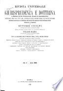 Rivista universale di giurisprudenza e dottrina, in materia civile, commerciale, penale ed amministrativa
