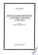 Rivoluzione francese e lettere italiane (1789-1815)