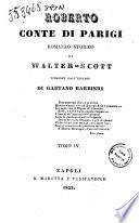Roberto conte di Parigi romanzo storico di Walter Scott