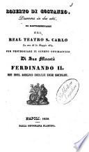 Roberto di Costanzo dramma in due atti