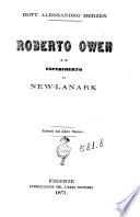 Roberto Owen e lo esperimento di New-Lanark Alessandro Herzen