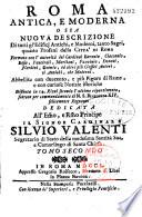 Roma antica e moderna o sia nuova descrizione di tutti gl'edifici antichi et moderni....della citta di roma