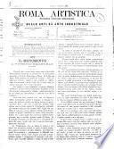 Roma artistica giornale settimanale di belle arti ed arti applicate all'industria