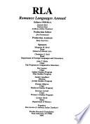 Romance Languages Annual
