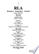 Romance Languages Annual