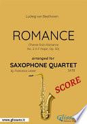 Romance - Saxophone Quartet SCORE