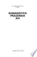 Romanistica Pragensia