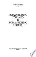 Romanticismo italiano e romanticismo europeo