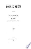 Rose e spine versi del professore Giuseppe Melotti