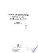 Rosmini e la problematica politico-sociale dell'Europa del 2000