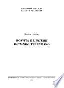 Rosvita e l'imitari dictando terenziano