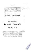 Rotulus Parliamenti de anno regni Regis Edwardi Secundi quinto