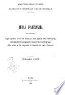 Ruoli d'anzianità del personale degli ispettori tecnici dei tabacchi, delle agenzie delle coltivazioni, delle manifatture e magazzini di deposito dei tabacchi greggi, delle saline, e dei magazzini di deposito dei sali e tabacchi