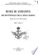 Ruoli di anzianita dei sottufficiali della regia marina capi di 1., 2. e 3. classe