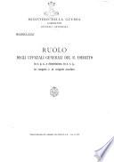 Ruolo degli ufficiali generali del r. esercito in s.p.e., a disposizione, in a.r.q., in congedo e in congedo assoluto
