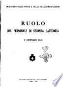 Ruolo del personale di seconda categoria