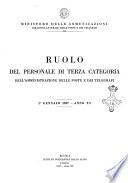 Ruolo del personale di terza categoria dell'amministrazione delle poste e dei telegrafi