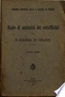 Ruolo di anzianita dei sottufficiali della r. Guardia di finanza anno ...