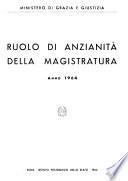 Ruolo di anzianita della magistratura